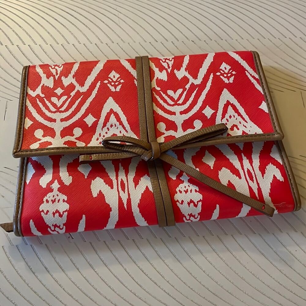 Stella & Dot Jewelry Travel Bag 'Bring Your Own Bling' Red and White.